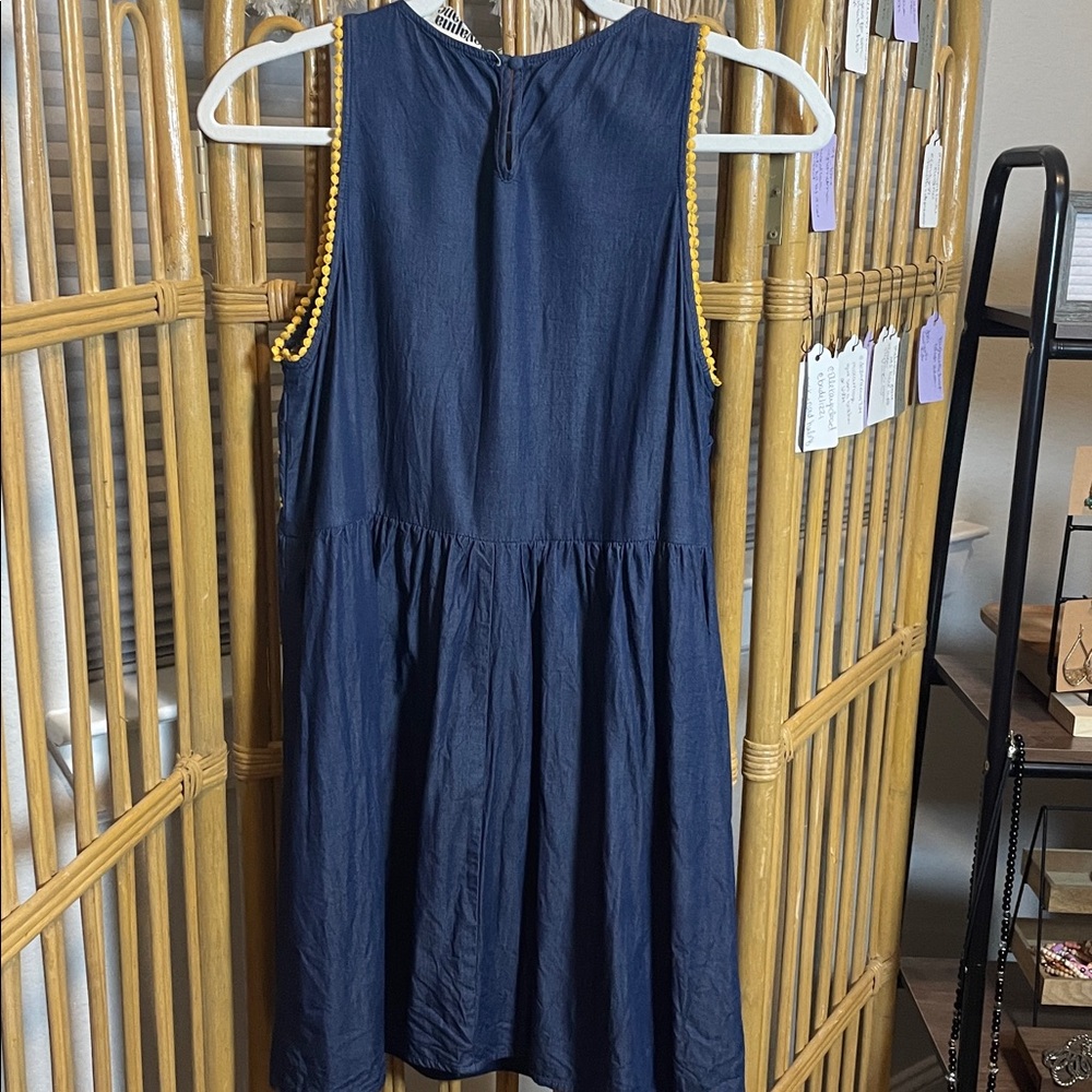 Savanna Jane chambray Dress with Colorful Embroidery - Picture 8 of 8
